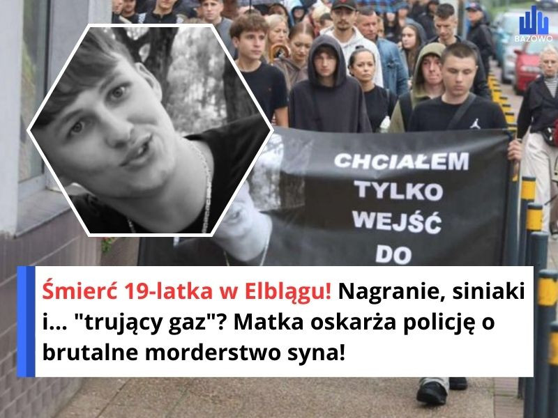 Śmierć 19-latka w Elblągu! Nagranie, siniaki i... "trujący gaz"? Matka oskarża policję o brutalne morderstwo syna!